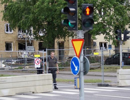 explosionenlkpg Explosionen i Linköping den 7 juni 2019. Foto: Sveriges Radio